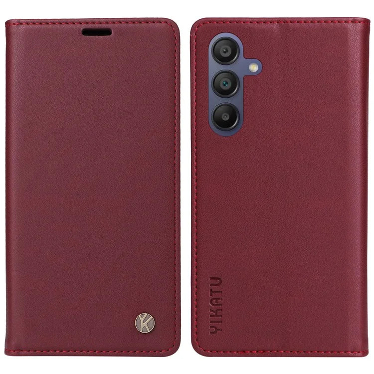 YIKATU YK-001 For Samsung Galaxy A16 5G Case Stand Leather Phone Cover Strong Magnetic Closure