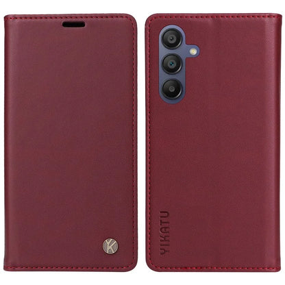 YIKATU YK-001 For Samsung Galaxy A16 5G Case Stand Leather Phone Cover Strong Magnetic Closure