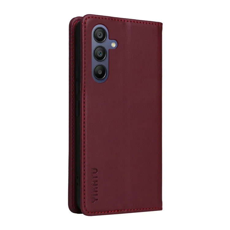 YIKATU YK-001 For Samsung Galaxy A16 5G Case Stand Leather Phone Cover Strong Magnetic Closure