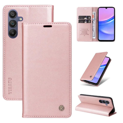 YIKATU YK-001 For Samsung Galaxy A16 5G Case Stand Leather Phone Cover Strong Magnetic Closure