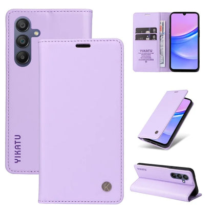 YIKATU YK-001 For Samsung Galaxy A16 5G Case Stand Leather Phone Cover Strong Magnetic Closure