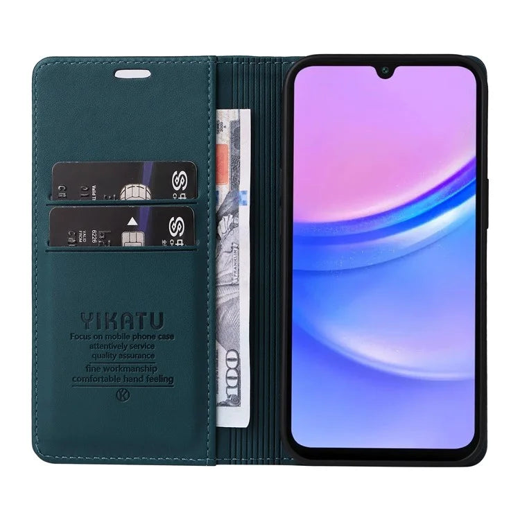 YIKATU YK-001 For Samsung Galaxy A16 5G Case Stand Leather Phone Cover Strong Magnetic Closure
