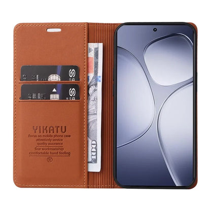 YIKATU YK-001 For Xiaomi Redmi K70 Ultra Case Stand Leather Phone Cover Strong Magnetic Closure