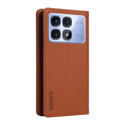 YIKATU YK-001 For Xiaomi Redmi K70 Ultra Case Stand Leather Phone Cover Strong Magnetic Closure