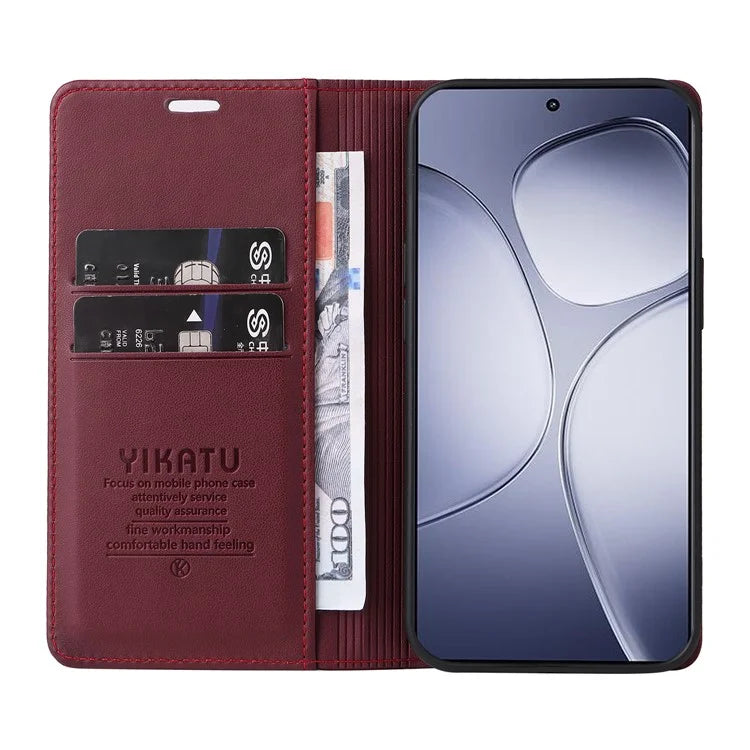 YIKATU YK-001 For Xiaomi Redmi K70 Ultra Case Stand Leather Phone Cover Strong Magnetic Closure
