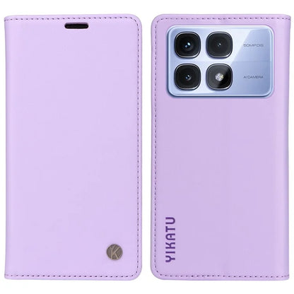 YIKATU YK-001 For Xiaomi Redmi K70 Ultra Case Stand Leather Phone Cover Strong Magnetic Closure