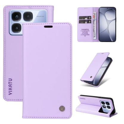 YIKATU YK-001 For Xiaomi Redmi K70 Ultra Case Stand Leather Phone Cover Strong Magnetic Closure