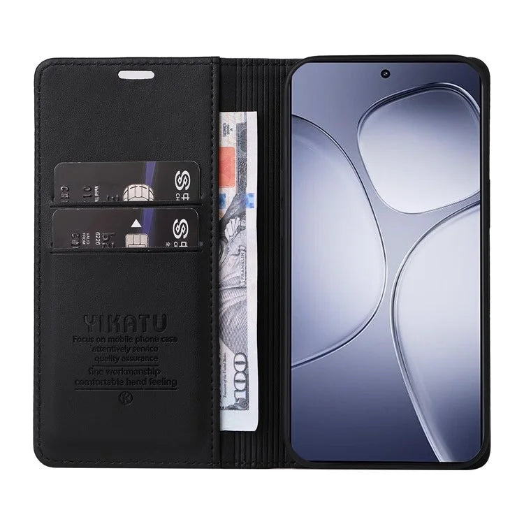 YIKATU YK-001 For Xiaomi Redmi K70 Ultra Case Stand Leather Phone Cover Strong Magnetic Closure