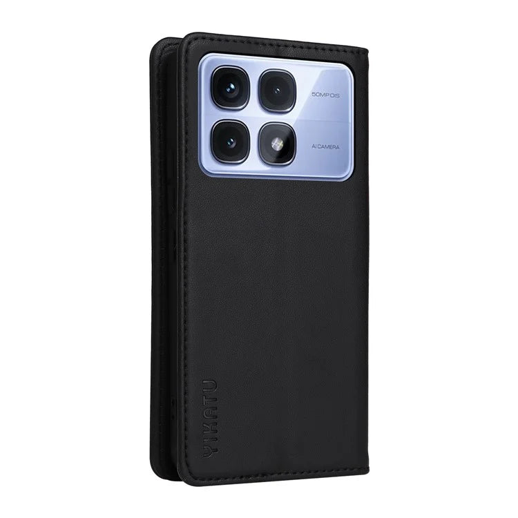 YIKATU YK-001 For Xiaomi Redmi K70 Ultra Case Stand Leather Phone Cover Strong Magnetic Closure