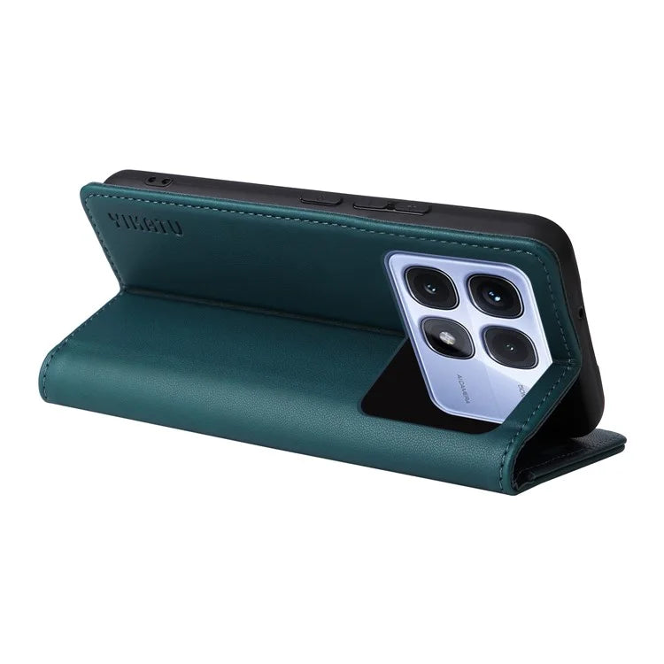 YIKATU YK-001 For Xiaomi Redmi K70 Ultra Case Stand Leather Phone Cover Strong Magnetic Closure