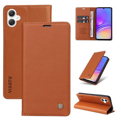 YIKATU YK-001 For Samsung Galaxy A06 Case Stand Leather Phone Cover Strong Magnetic Closure