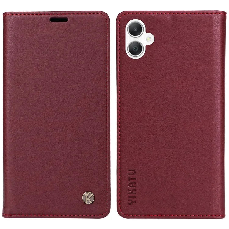 YIKATU YK-001 For Samsung Galaxy A06 Case Stand Leather Phone Cover Strong Magnetic Closure