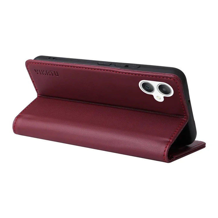 YIKATU YK-001 For Samsung Galaxy A06 Case Stand Leather Phone Cover Strong Magnetic Closure