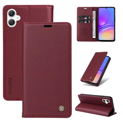 YIKATU YK-001 For Samsung Galaxy A06 Case Stand Leather Phone Cover Strong Magnetic Closure