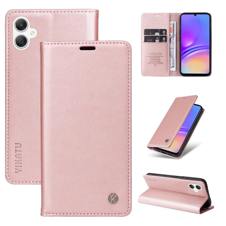 YIKATU YK-001 For Samsung Galaxy A06 Case Stand Leather Phone Cover Strong Magnetic Closure