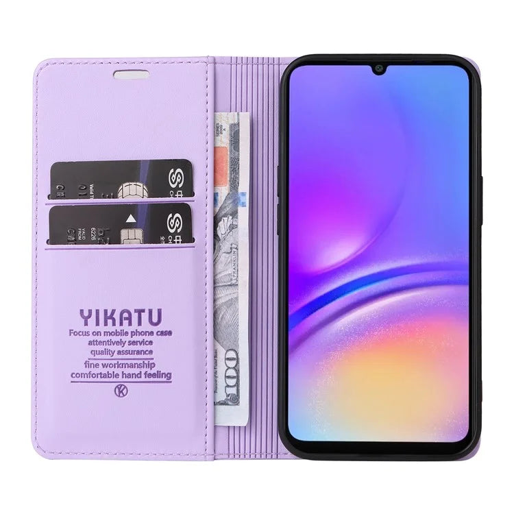 YIKATU YK-001 For Samsung Galaxy A06 Case Stand Leather Phone Cover Strong Magnetic Closure