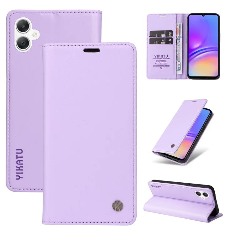 YIKATU YK-001 For Samsung Galaxy A06 Case Stand Leather Phone Cover Strong Magnetic Closure