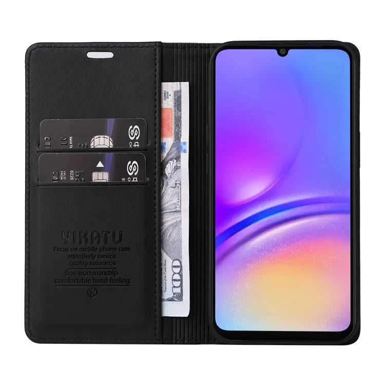 YIKATU YK-001 For Samsung Galaxy A06 Case Stand Leather Phone Cover Strong Magnetic Closure