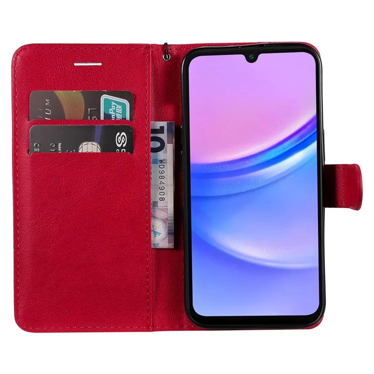 KT Leather Series-2 for Samsung Galaxy A16 5G Case Solid Color Leather Phone Cover Wallet Stand
