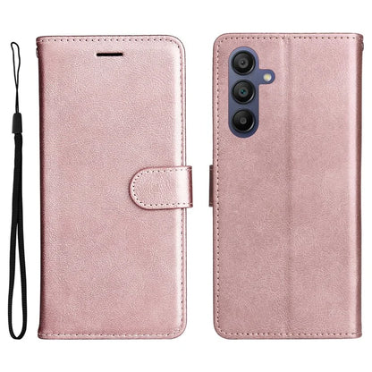 KT Leather Series-2 for Samsung Galaxy A16 5G Case Solid Color Leather Phone Cover Wallet Stand