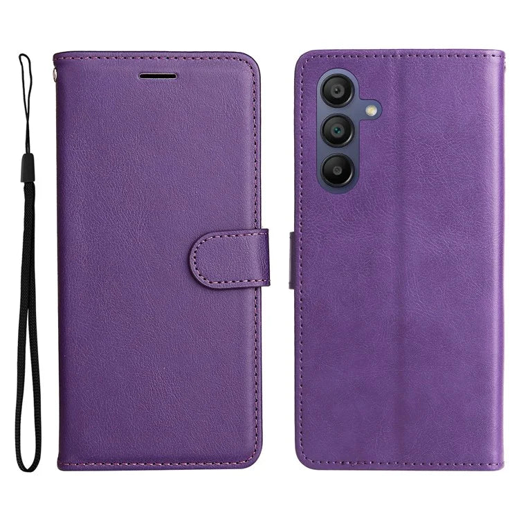 KT Leather Series-2 for Samsung Galaxy A16 5G Case Solid Color Leather Phone Cover Wallet Stand