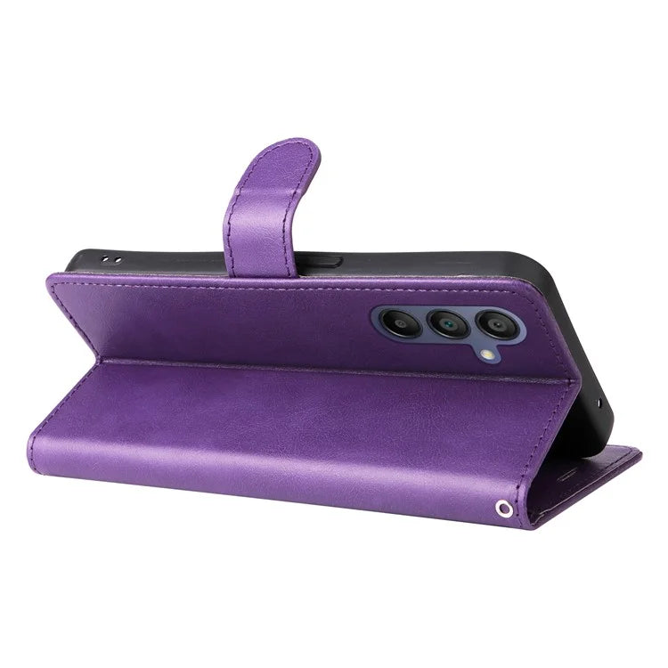 KT Leather Series-2 for Samsung Galaxy A16 5G Case Solid Color Leather Phone Cover Wallet Stand