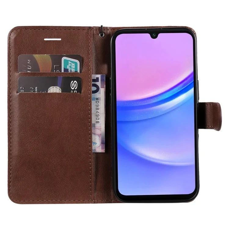 KT Leather Series-2 for Samsung Galaxy A16 5G Case Solid Color Leather Phone Cover Wallet Stand