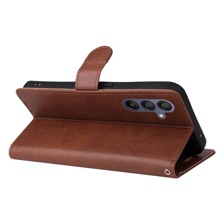 KT Leather Series-2 for Samsung Galaxy A16 5G Case Solid Color Leather Phone Cover Wallet Stand