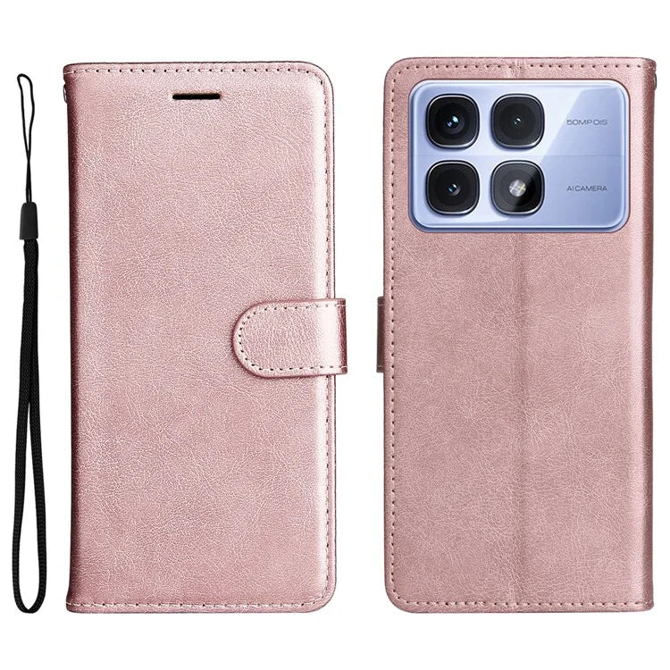 KT Leather Series-2 for Xiaomi Redmi K70 Ultra Case Solid Color Leather Phone Cover Wallet Stand