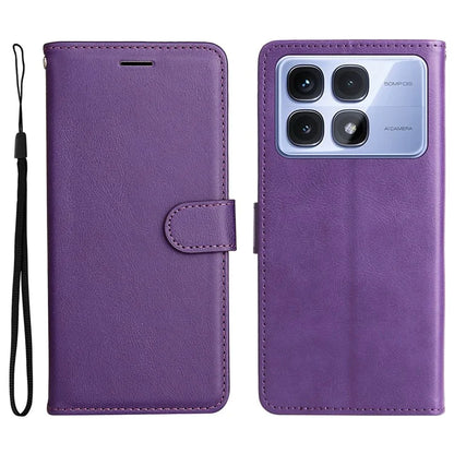 KT Leather Series-2 for Xiaomi Redmi K70 Ultra Case Solid Color Leather Phone Cover Wallet Stand