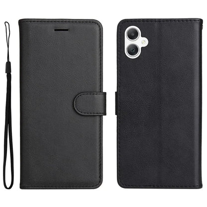 KT Leather Series-2 for Samsung Galaxy A06 Case Solid Color Leather Phone Cover Wallet Stand