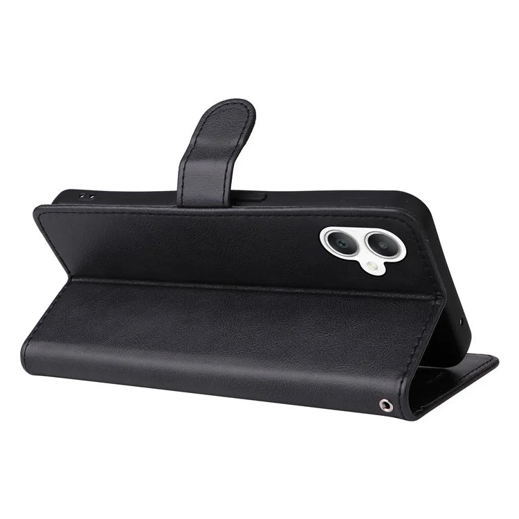 KT Leather Series-2 for Samsung Galaxy A06 Case Solid Color Leather Phone Cover Wallet Stand