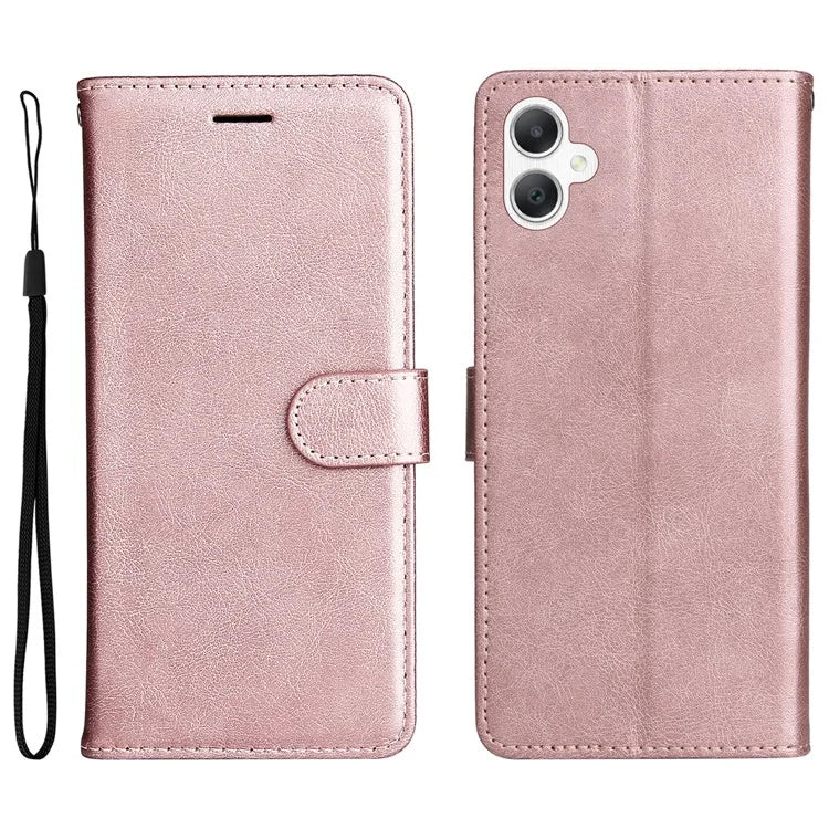 KT Leather Series-2 for Samsung Galaxy A06 Case Solid Color Leather Phone Cover Wallet Stand