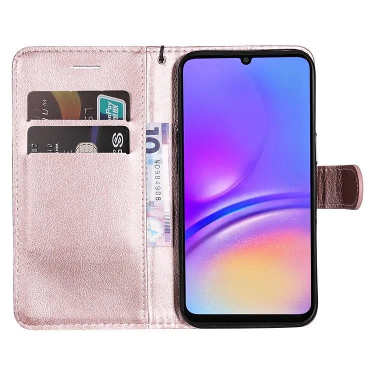 KT Leather Series-2 for Samsung Galaxy A06 Case Solid Color Leather Phone Cover Wallet Stand