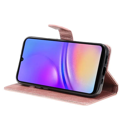 KT Leather Series-2 for Samsung Galaxy A06 Case Solid Color Leather Phone Cover Wallet Stand