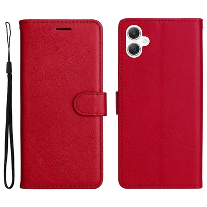 KT Leather Series-2 for Samsung Galaxy A06 Case Solid Color Leather Phone Cover Wallet Stand