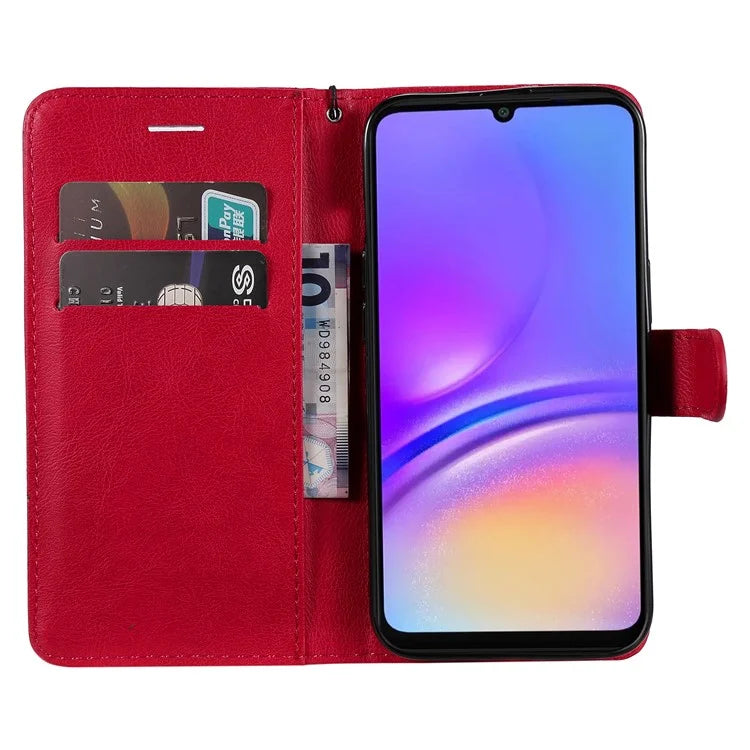 KT Leather Series-2 for Samsung Galaxy A06 Case Solid Color Leather Phone Cover Wallet Stand