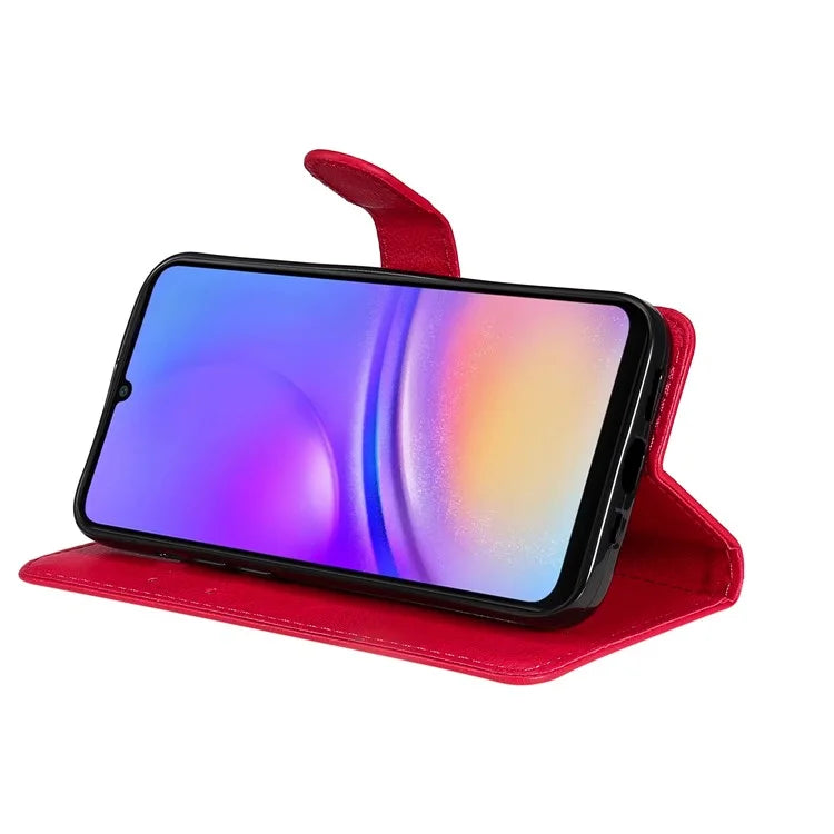 KT Leather Series-2 for Samsung Galaxy A06 Case Solid Color Leather Phone Cover Wallet Stand