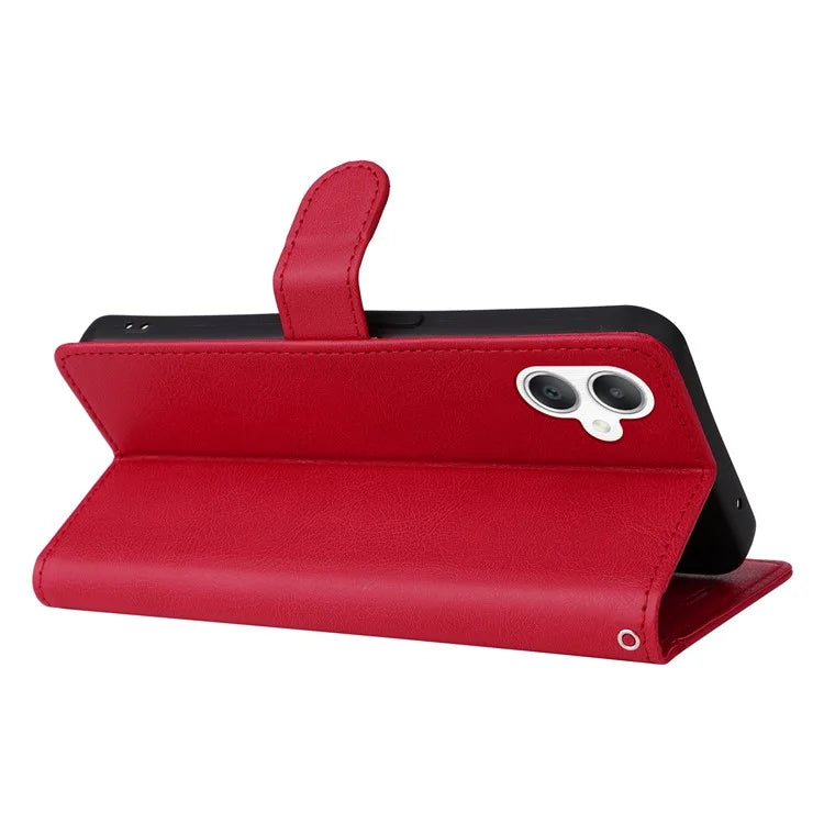KT Leather Series-2 for Samsung Galaxy A06 Case Solid Color Leather Phone Cover Wallet Stand