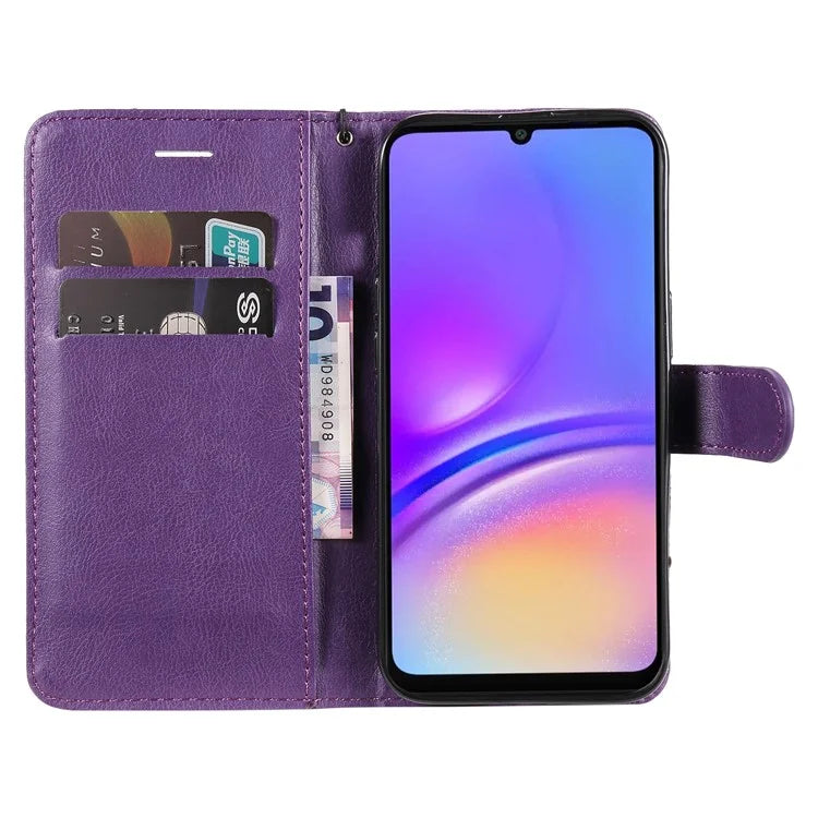 KT Leather Series-2 for Samsung Galaxy A06 Case Solid Color Leather Phone Cover Wallet Stand