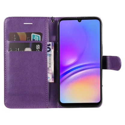 KT Leather Series-2 for Samsung Galaxy A06 Case Solid Color Leather Phone Cover Wallet Stand