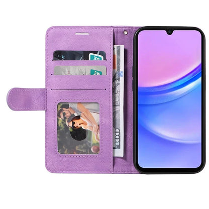 KT Leather Series-1 For Samsung Galaxy A16 5G Leather Case Color Splicing Phone Cover Wallet Stand