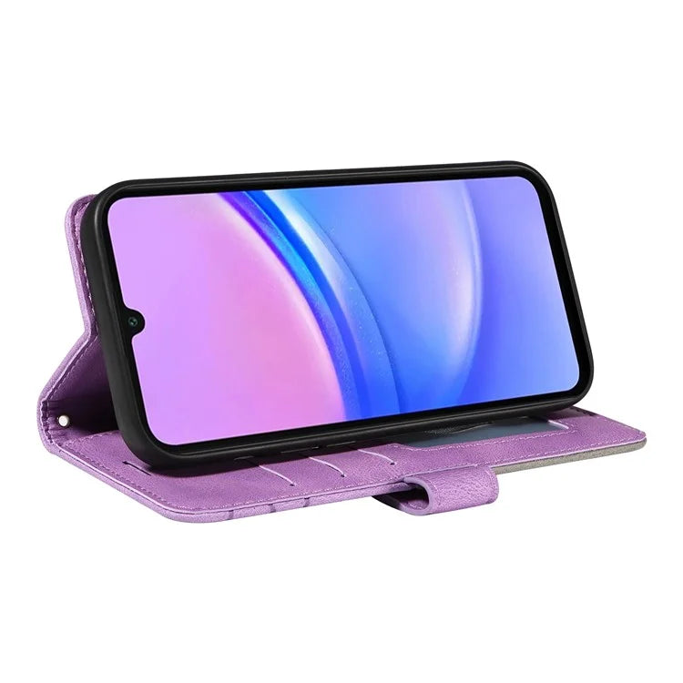 KT Leather Series-1 For Samsung Galaxy A16 5G Leather Case Color Splicing Phone Cover Wallet Stand