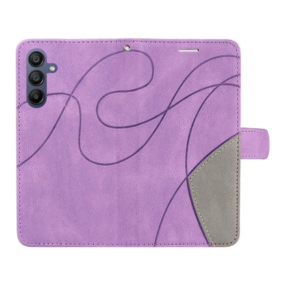 KT Leather Series-1 For Samsung Galaxy A16 5G Leather Case Color Splicing Phone Cover Wallet Stand