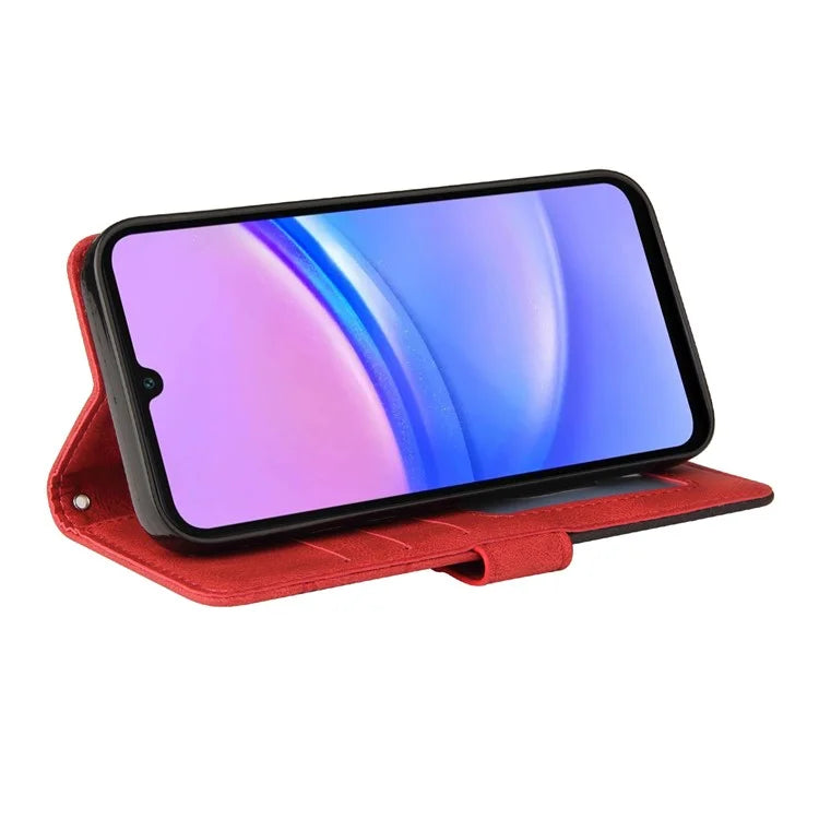 KT Leather Series-1 For Samsung Galaxy A16 5G Leather Case Color Splicing Phone Cover Wallet Stand