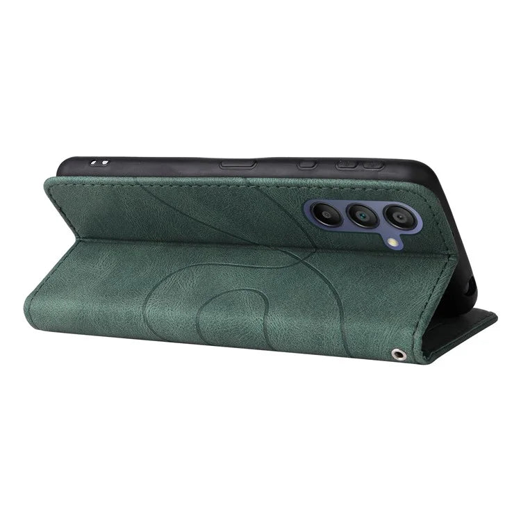 KT Leather Series-1 For Samsung Galaxy A16 5G Leather Case Color Splicing Phone Cover Wallet Stand