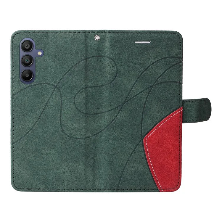 KT Leather Series-1 For Samsung Galaxy A16 5G Leather Case Color Splicing Phone Cover Wallet Stand