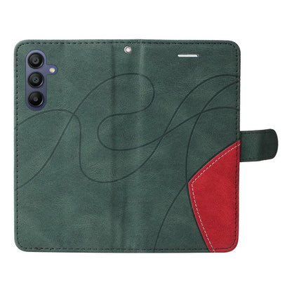 KT Leather Series-1 For Samsung Galaxy A16 5G Leather Case Color Splicing Phone Cover Wallet Stand