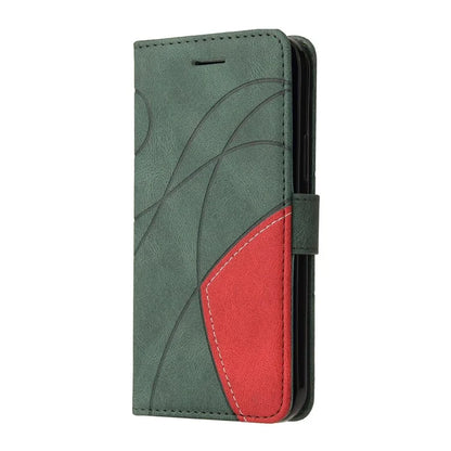 KT Leather Series-1 For Samsung Galaxy A16 5G Leather Case Color Splicing Phone Cover Wallet Stand