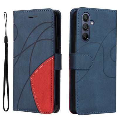 KT Leather Series-1 For Samsung Galaxy A16 5G Leather Case Color Splicing Phone Cover Wallet Stand